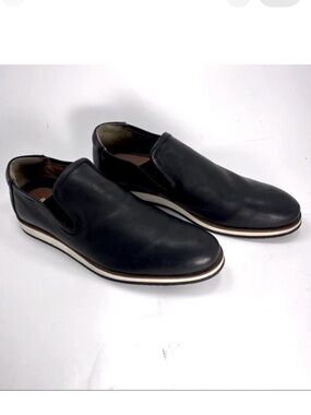 BACCO BUCCI CENTURY II  LEATHER SHEEP SKIN SLIP-ON COLOR BLACK SZ 9.5.